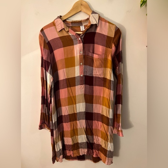 Old Navy Plaid Button-Up Shirt Dress S - Picture 9 of 9